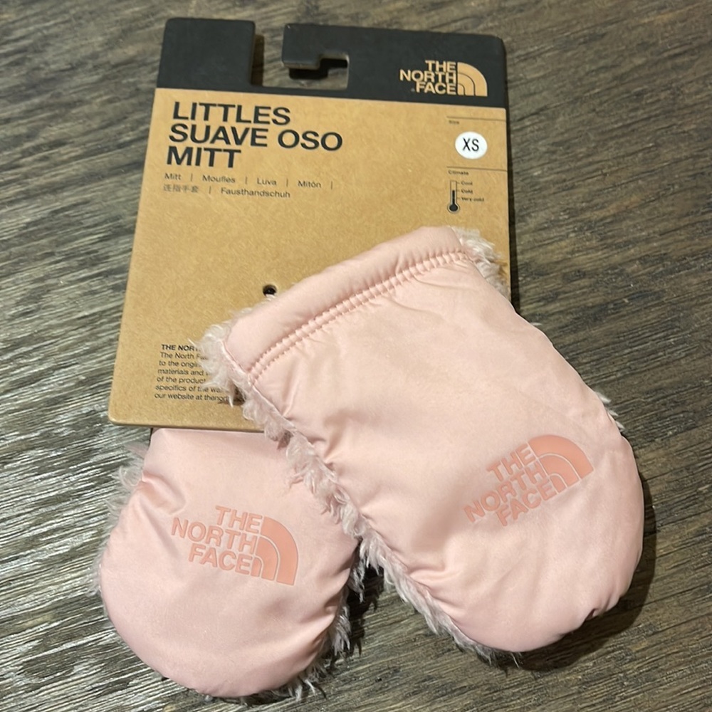 NWT The North Face Littles Osilito Mitt in Peach Pink